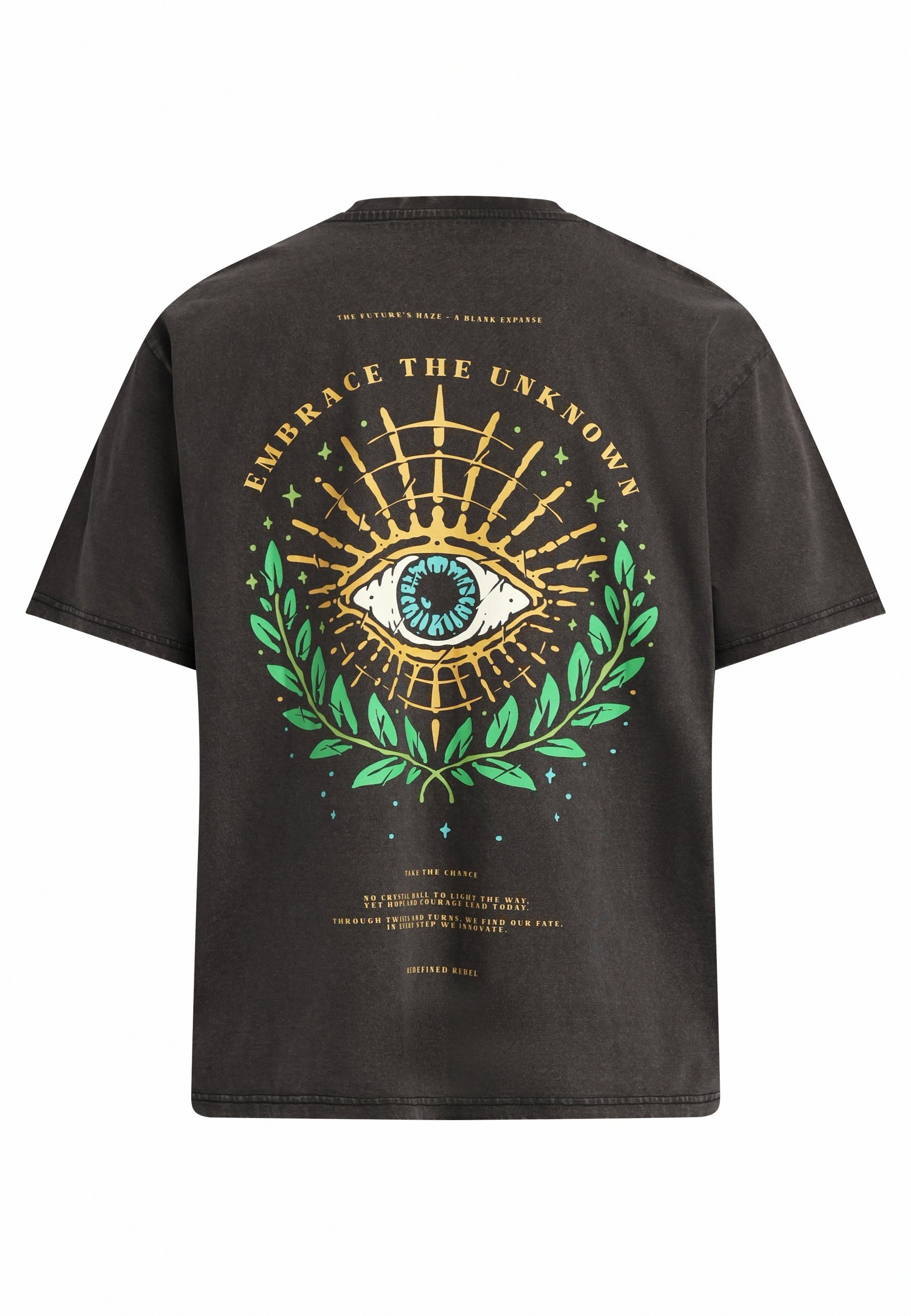 T-shirt Redefined Rebel JOHNNY TEE BOXY FIT UNISEX - Stampa T-shirt - pirata nero