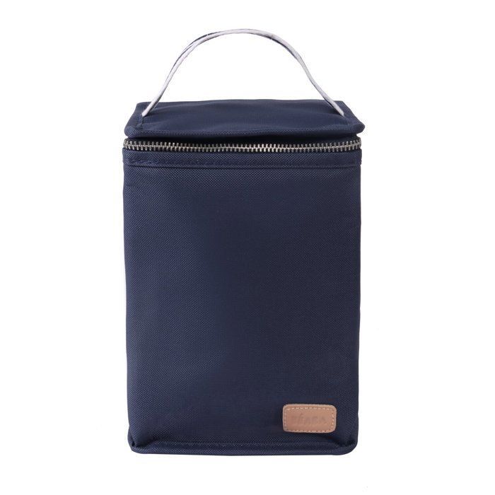 BEABA, Pochette repas isotherme Bleu marine / stripes