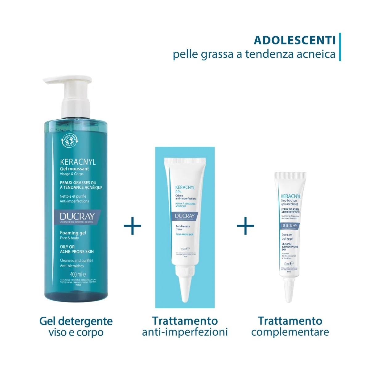 DUCRAY Keracnyl PP+ Ducray crème tegen huidonvolkomenheden 30 ml voor een vette en acnegevoelige huid