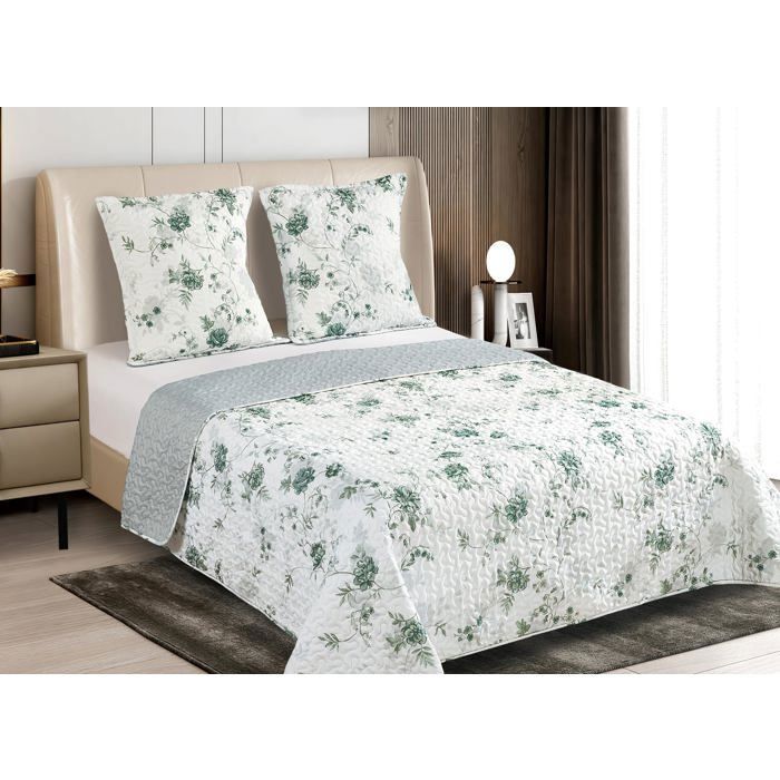 Colcha grossa acolchoada 240x260cm com 2 fronhas 65x65cm B-2-210