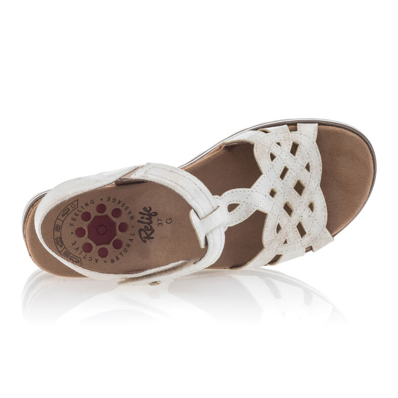 Sandalias blancas para mujer / Zapatos de punta abierta
