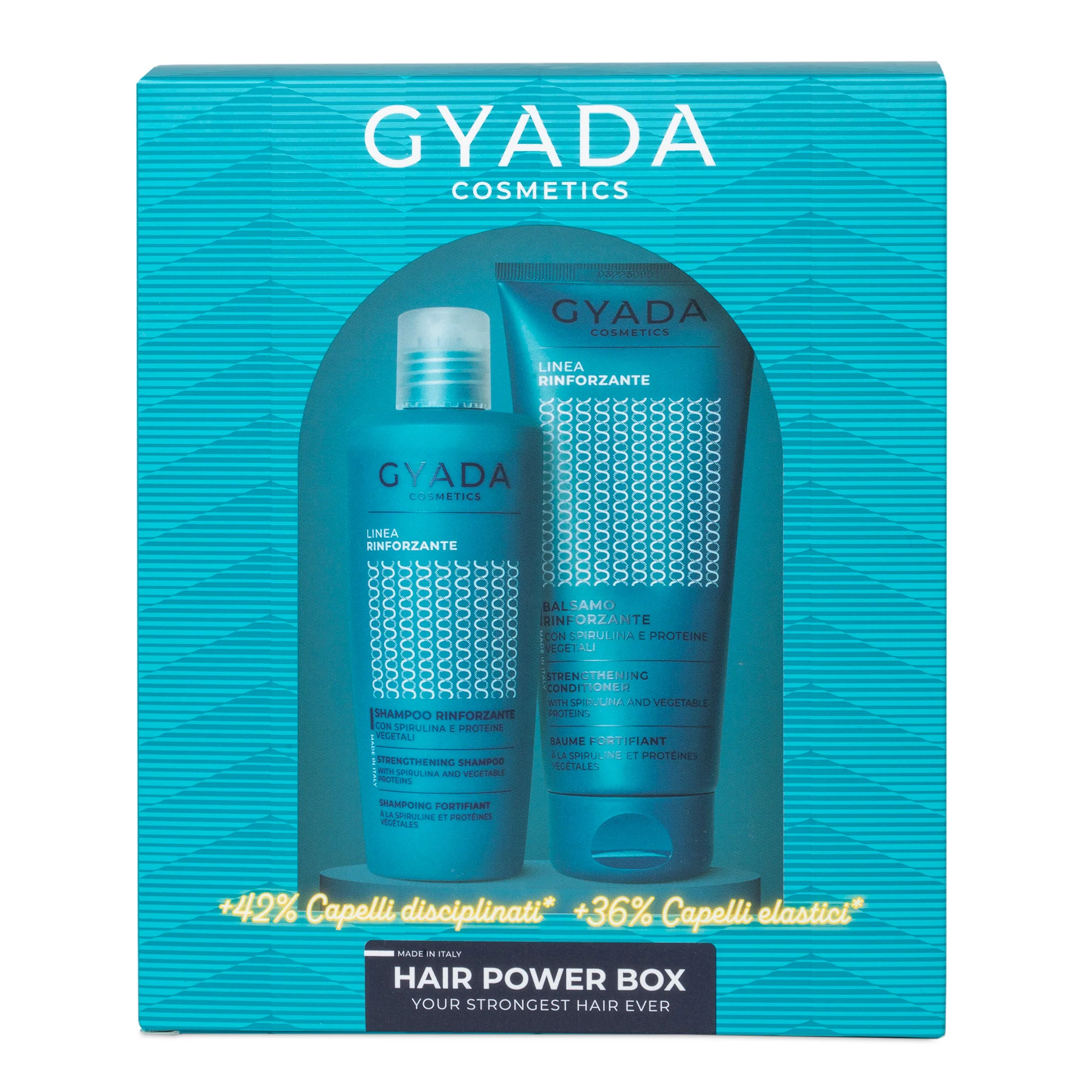 Spirulina Hair Power Box - Cofanetti per Capelli, Shampoo Rinforzante, Balsamo Rinforzante Capelli