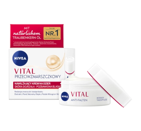 NIVEA Vital przeciwzmarszczkowy nawilżający krem na dzień do skóry dojrzałej 50 ml
