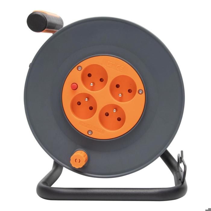 Carrete alargador de 4 tomas, 2P+E, 16A, 25m - Zenitech