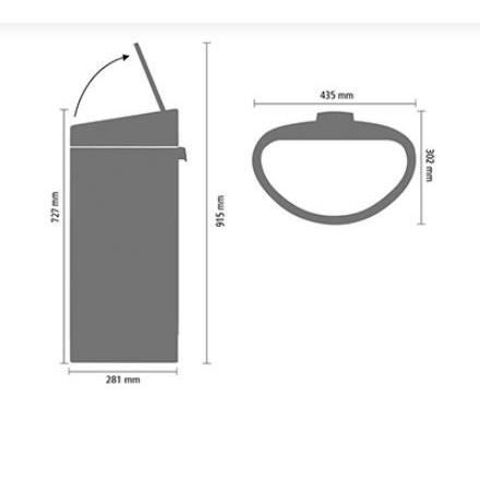 BRABANTIA Poubelle Touch Bin - 40L - Platinum