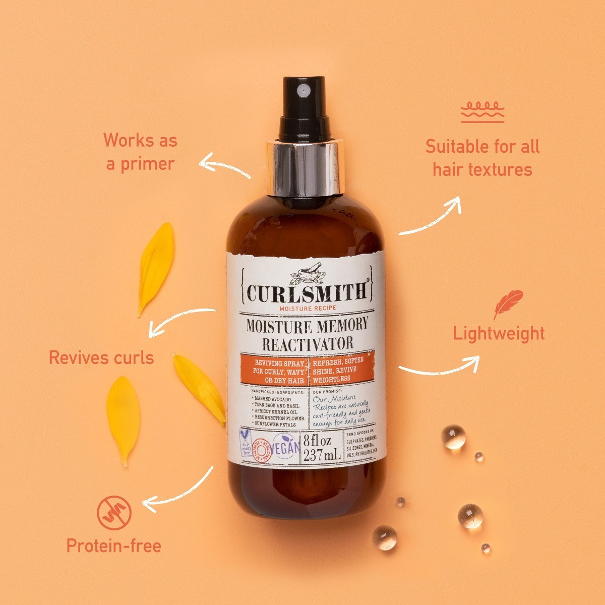 Curlsmith regenerator za vlaženje las - 237 ml