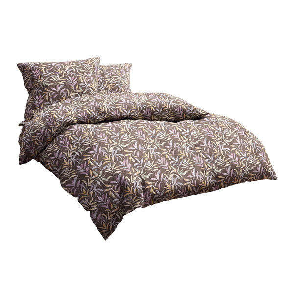 Sengetøy i vinterjersey, 135 x 200 cm, brunt
