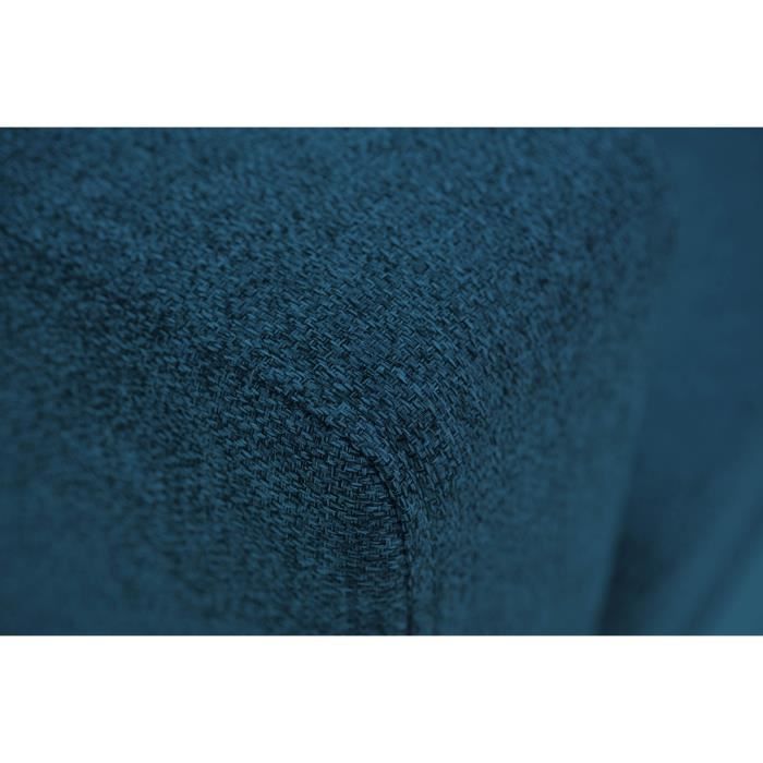 BOB 4-seater fixed corner sofa - Navy fabric - Reversible - W 197 x D 117 x H 65 cm