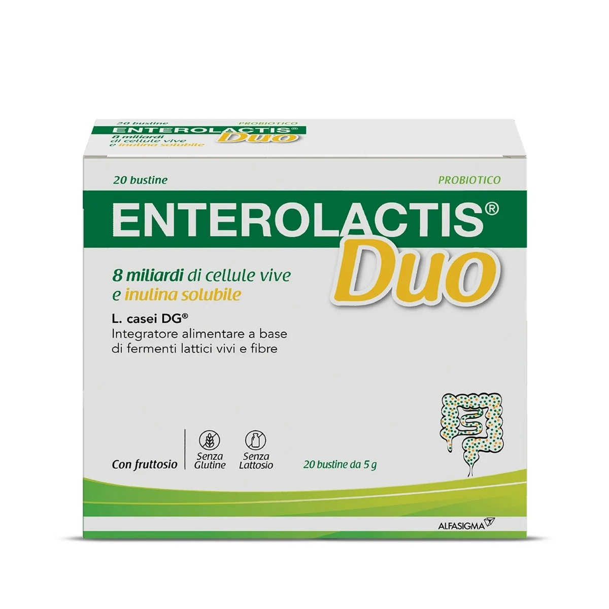 ENTEROLACTIS Enterolactis Duo 20 sachês de 5 g Fermenta a função intestinal
