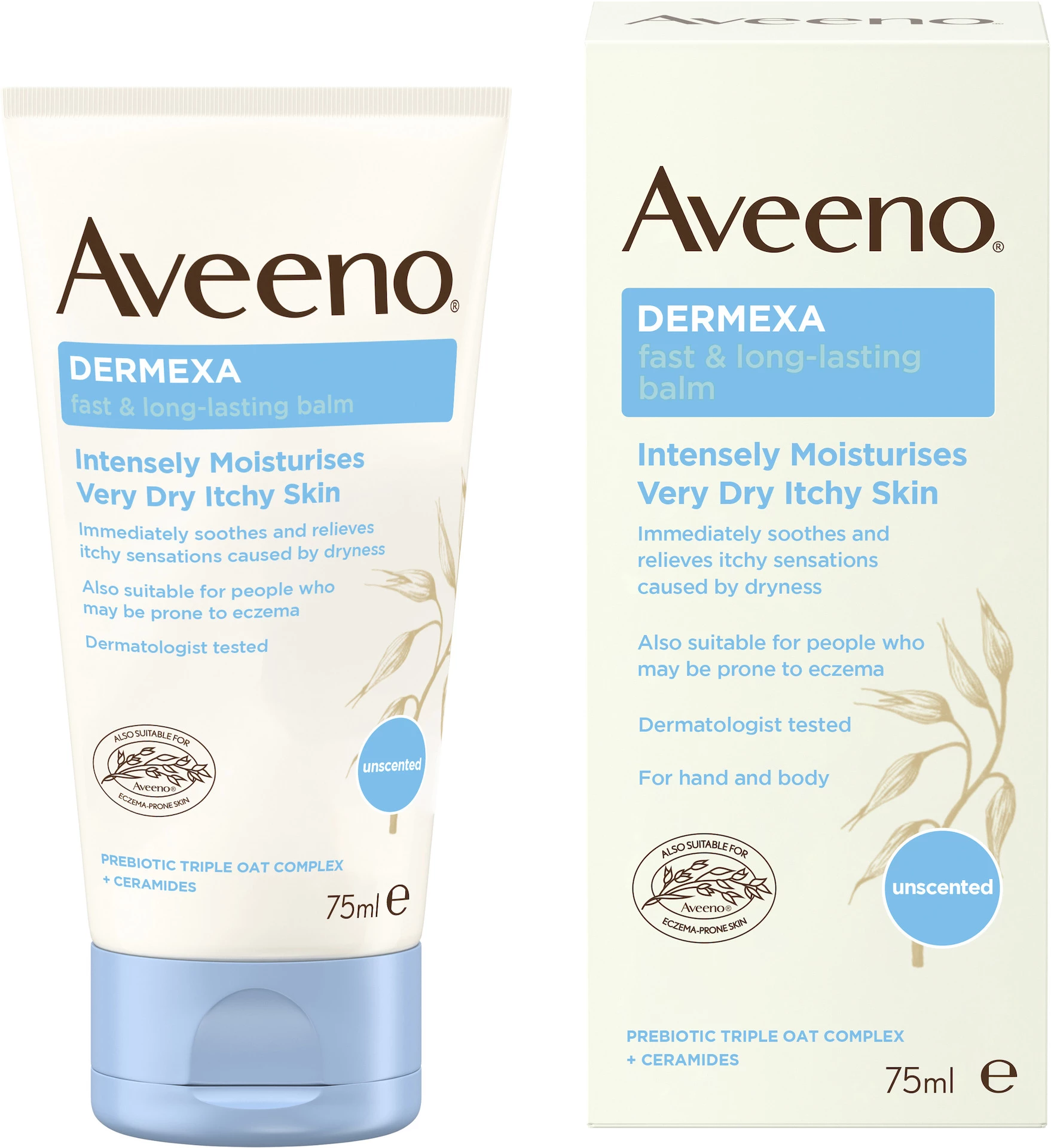 Balsam Dermexa Rapid și de Lungă Durată 75 ml - Aveeno
