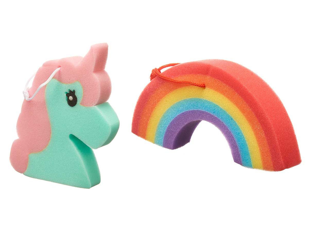 Kopalne gobice z motivom samoroga za otroke Dodatki za kopel