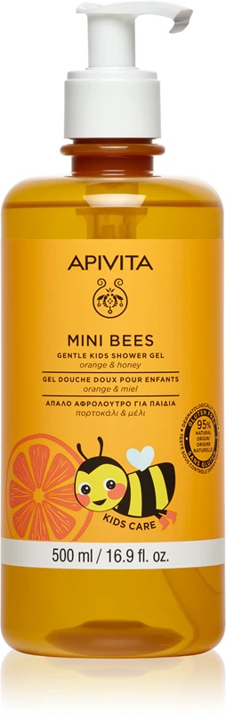 Apivita Mini Bees Gentle Kids dušas želeja ar apelsīnu un medu bērnu ķermenim un matiem