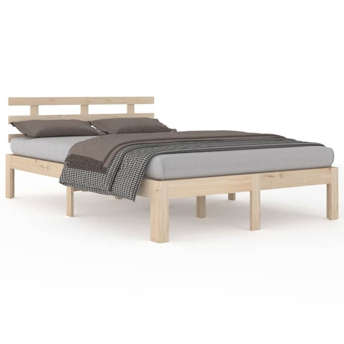 Cama para adultos BEST con base de láminas, color marrón, sin colchón, 120 x 190 cm, Nov812515