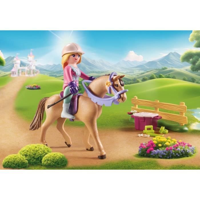PLAYMOBIL 71801 Prinses Ruiter, Paard en Ruiteruitrusting, Prinsessenmagie, 39 onderdelen, Leeftijd 4+