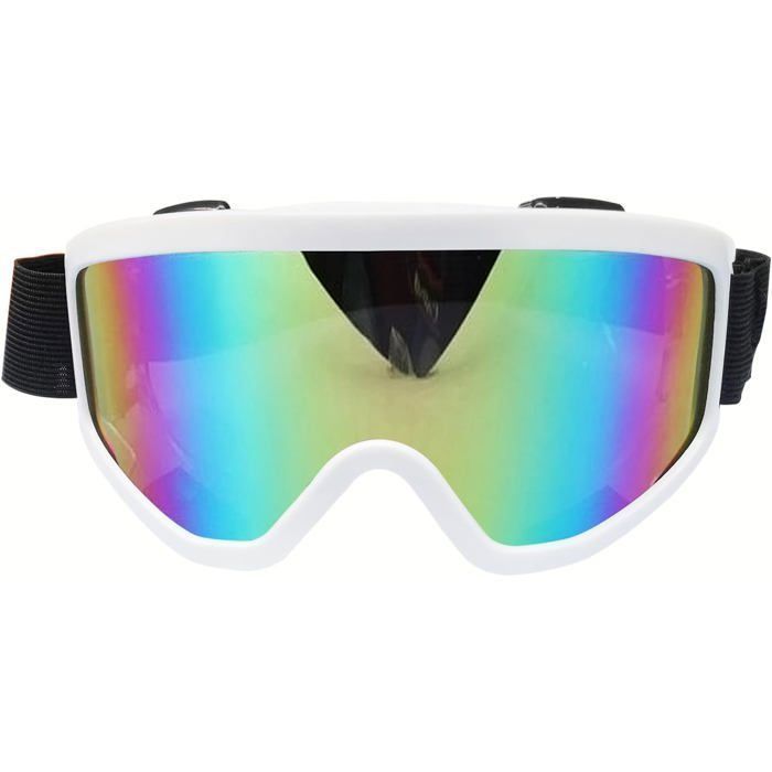 Ski and Snowboard Goggles - 1 Piece - Anti-Fog and UV Protection - Adjustable Strap - For Men, Women, and Children - Black