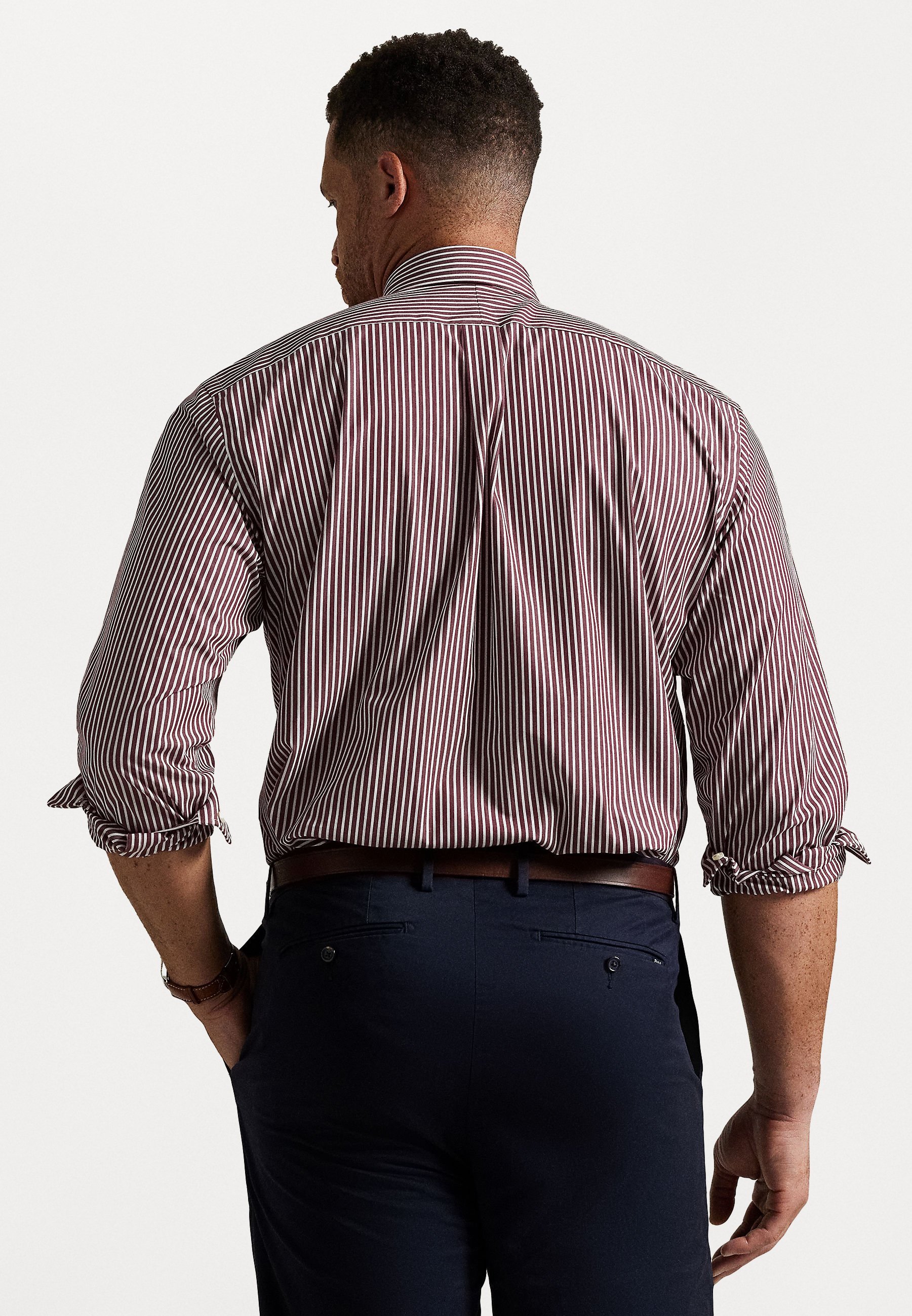 Polo Ralph Lauren Big & Tall STRIPED STRETCH POPLIN SHIRT - Košile - black/white