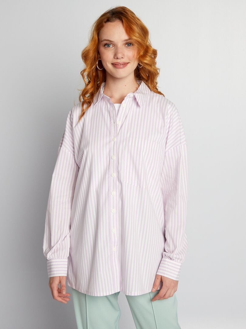 Oversized poplin overhemd - PAARS