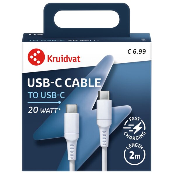 Kruidvat 20W Usb-C-naar-Usb-C Kabel<br>