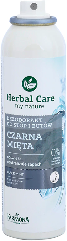 Desodorante Spray Farmona Herbal Care Hortelã Preta para Pernas e Sapatos