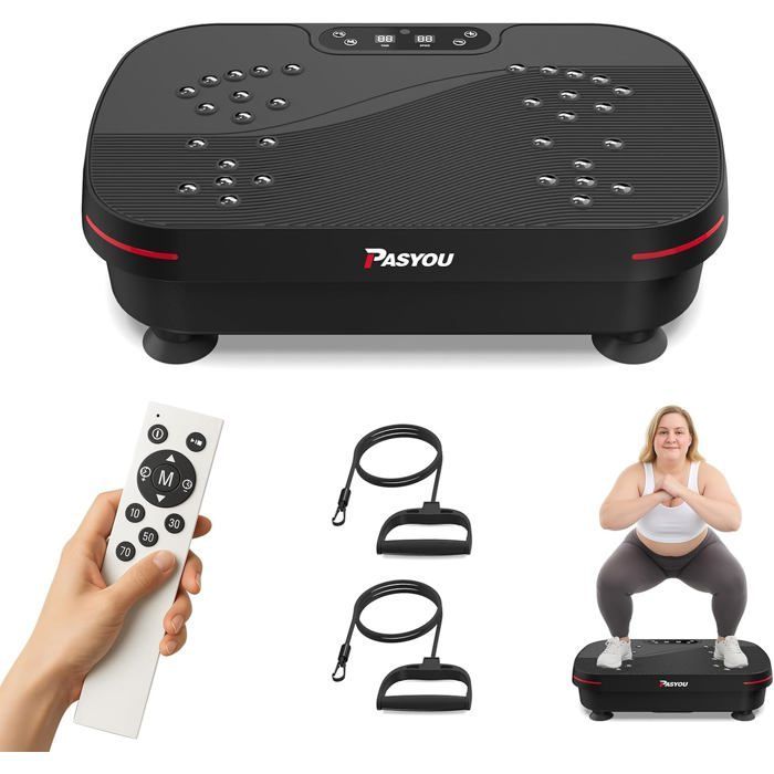 Oscillating Vibration Platform - HOLISANE - PV25 - 99 Intensity Levels - Non-Slip - 2 Resistance Bands