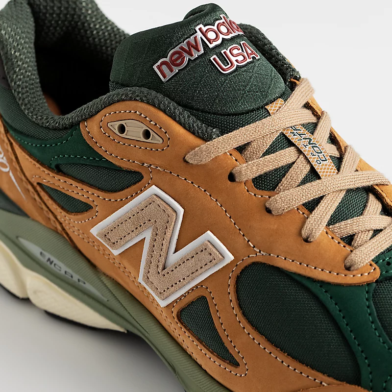Férfi, Made in USA 990v3 - Világosbarna és zöld