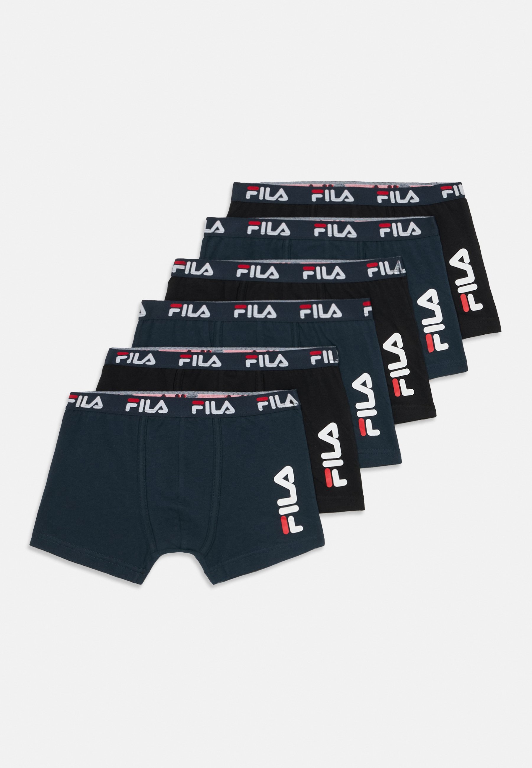 Fila JUNIOR BOY 6 PACK - Broeken - zwart/marineblauw