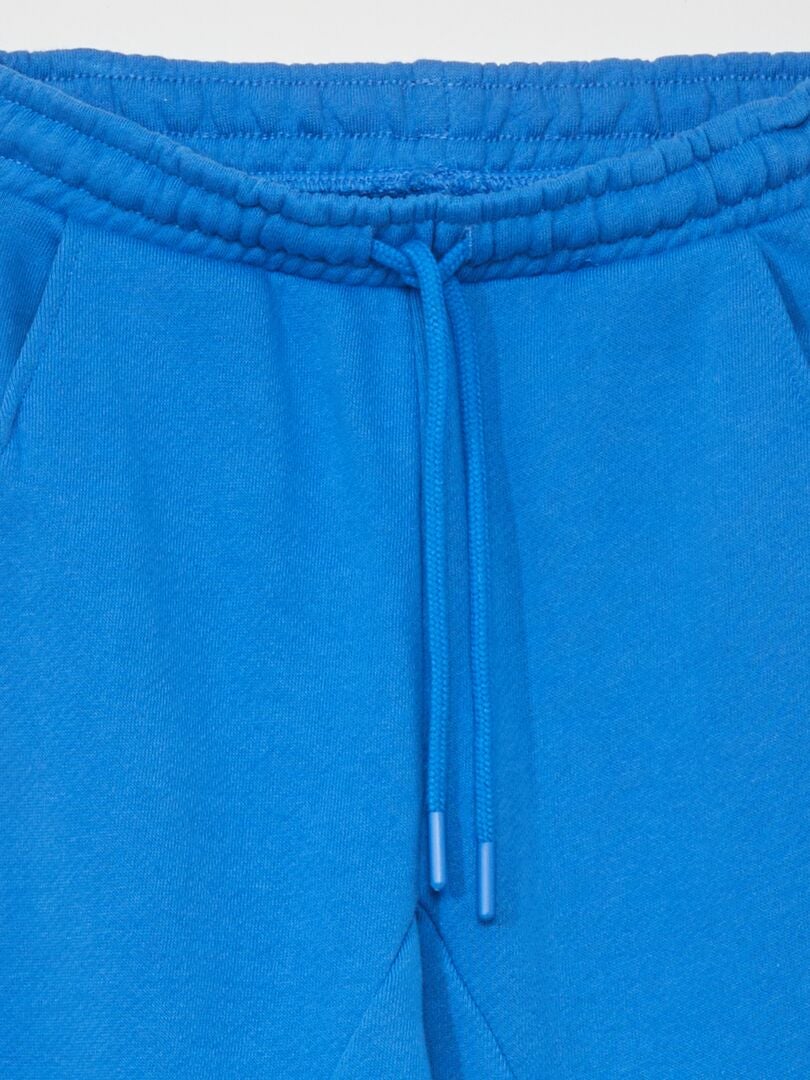 Joggingbroek van French Terry met stiksels - BLAUW