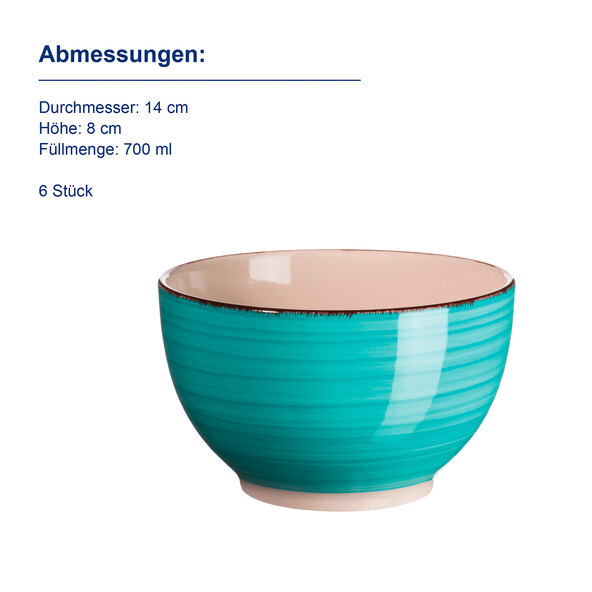 Müslischale Lumaca, 14cm, 6er Set