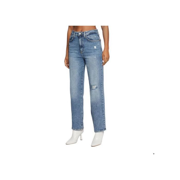 Pantalones rectos de mujer GUESS, color azul, talla 28