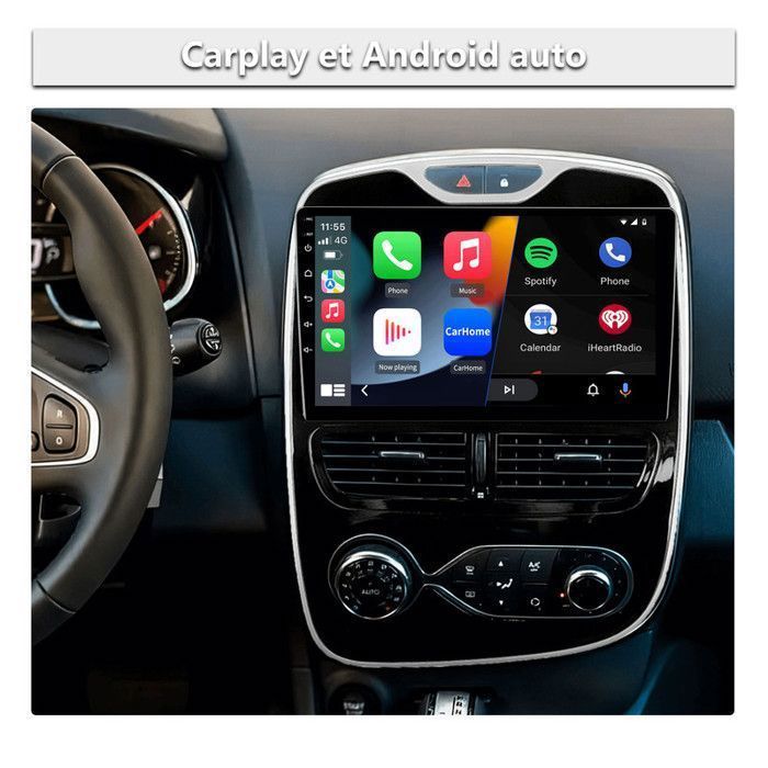 AWESAFE Android 13 Autoradio 2GB+32GB für Renault Clio IV (2017-2019) mit 10,1'' Bildschirm, CarPlay, Android Auto, WLAN, Bluetooth, GPS, Lenkradfernbedienung