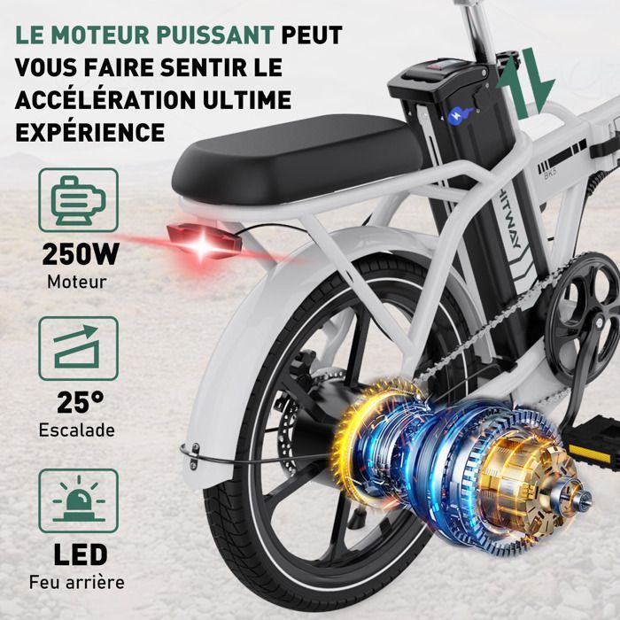HITWAY Vélo électrique pliable 16