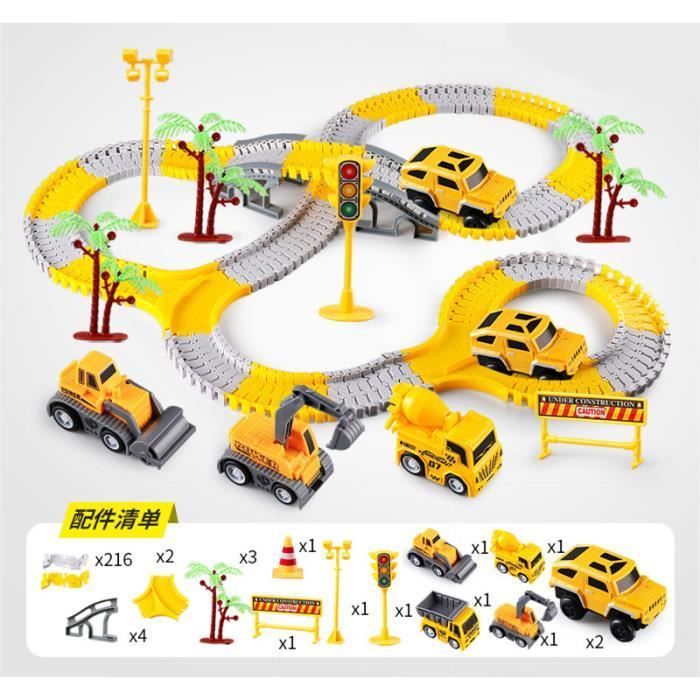 Pista de coches - Modelo 234 - 6 coches - Flexible - Para niños a partir de 3 años