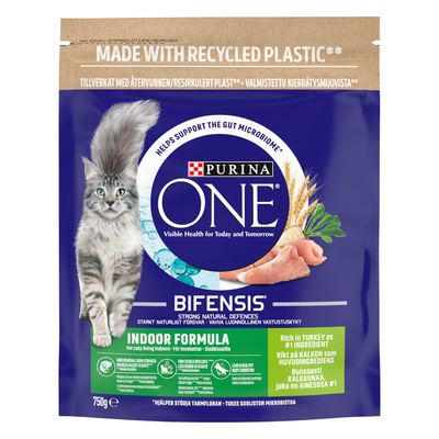 PURINA ONE Indoor Formula kalkkuna- ja täysjyväviljakuiva kissanruoka
