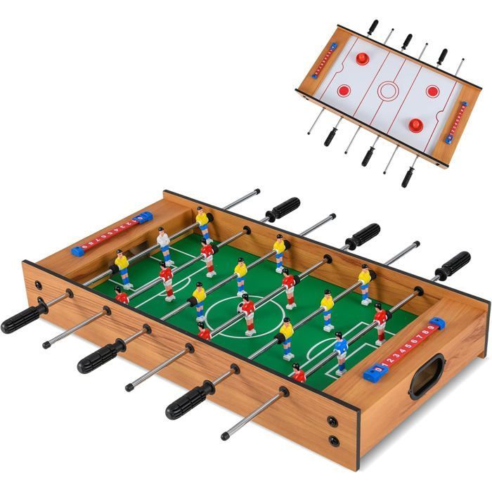 GIANTEX 2-in-1 Multi-Game Tafel met 18 Houten Spelers voor Volwassenen en Kinderen vanaf 4 jaar, Uitgebreide Accessoires (69x35x10CM)
