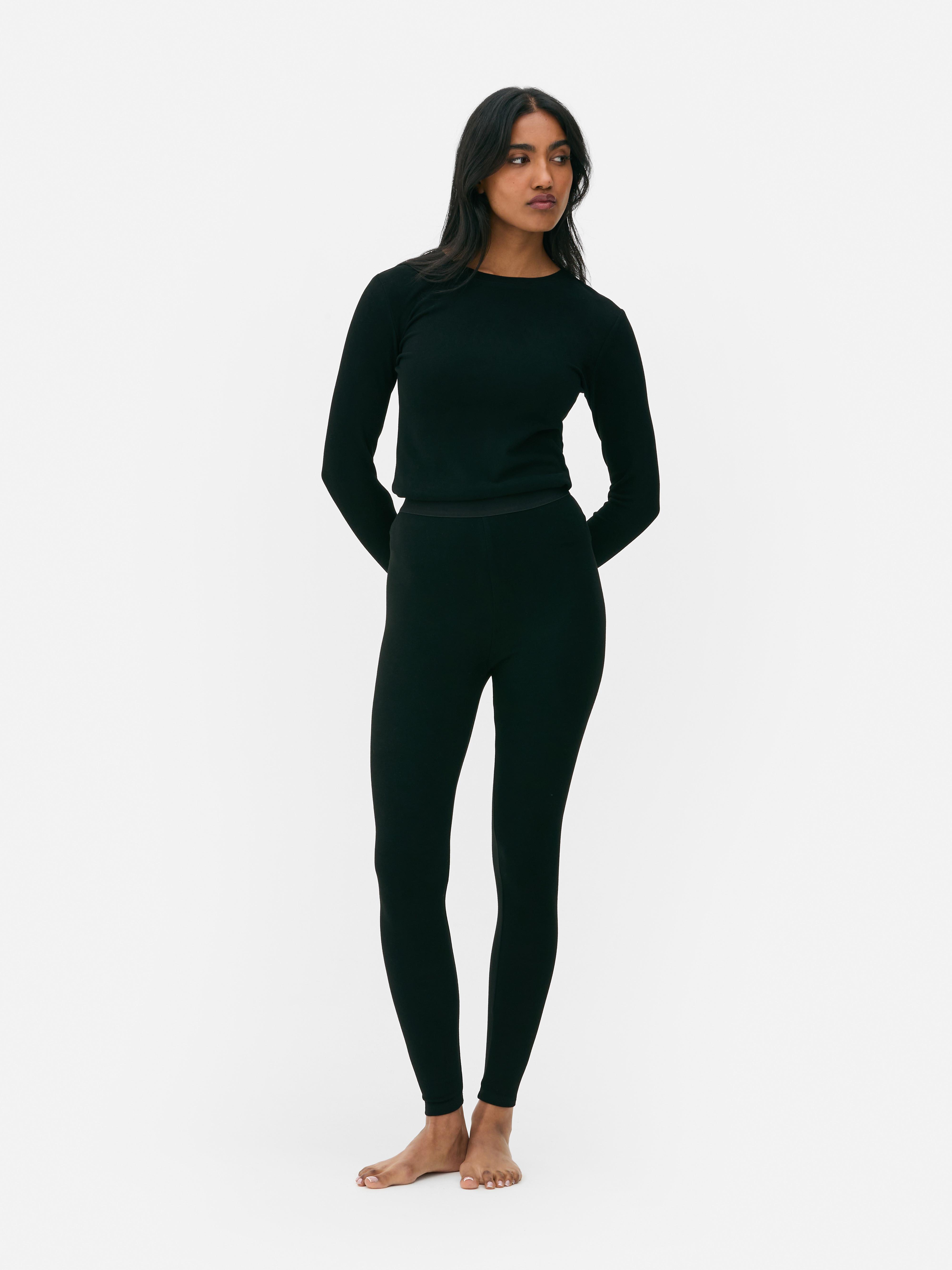 Thermofleece-Leggings. Hochgeschnittene Fleece-Leggings mit figurbetonter Silhouette.
