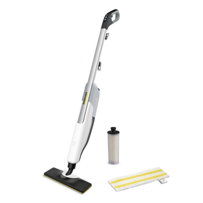 KARCHER SC 2 Limpiador vertical Easy Fix - Mopa de vapor - 1600 W - Calentamiento en 30 segundos - Limpia 50 m² - Elimina hasta el 99,9 % de los virus