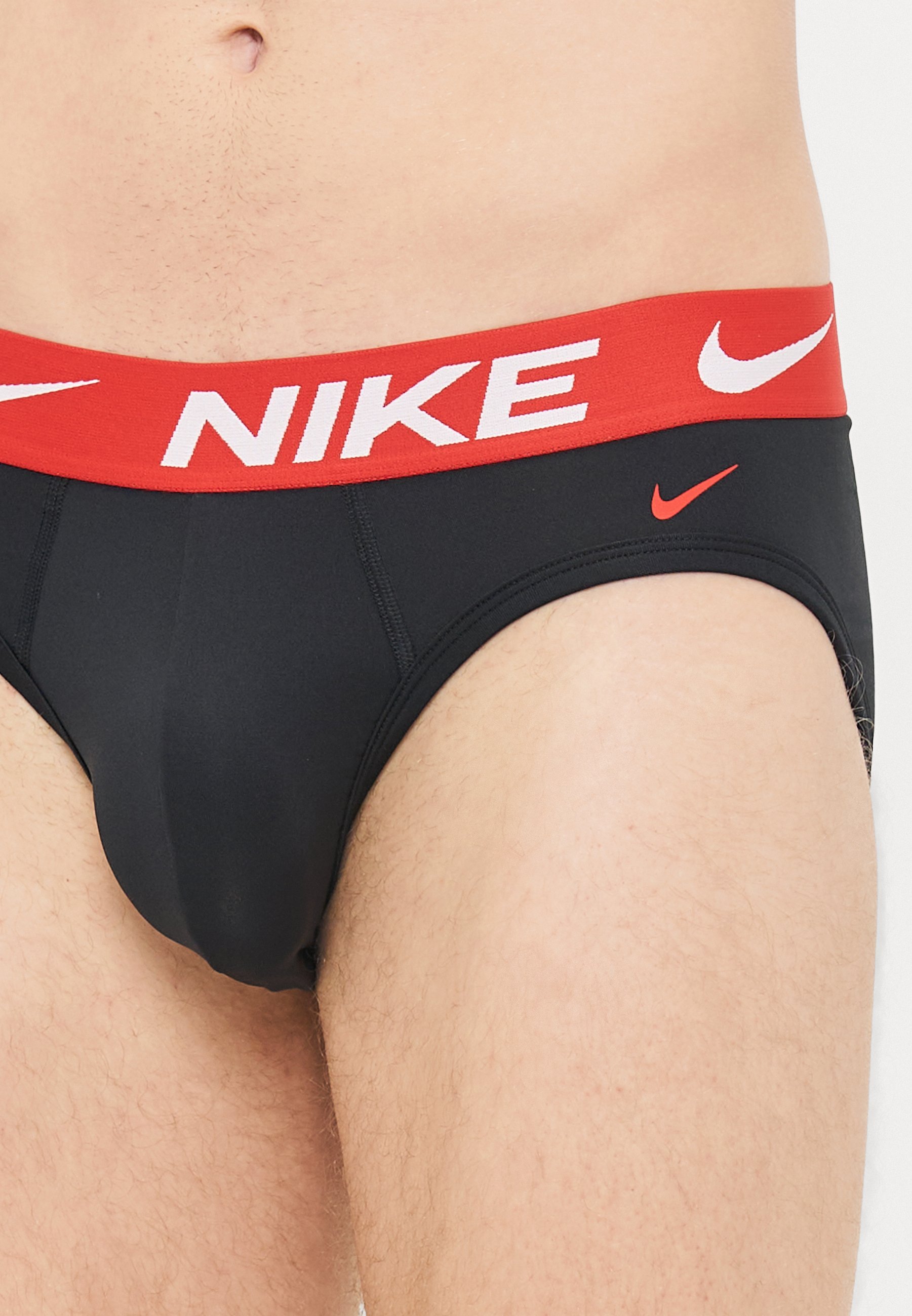 Nike Underwear HIP BRIEF 3 PACK - Hlačke - črno rdeče/črne temno rdeče/črne indigo