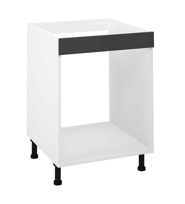 Kitchen base cabinet for oven, grey - Height 85 x Length 60 x Depth 58 cm