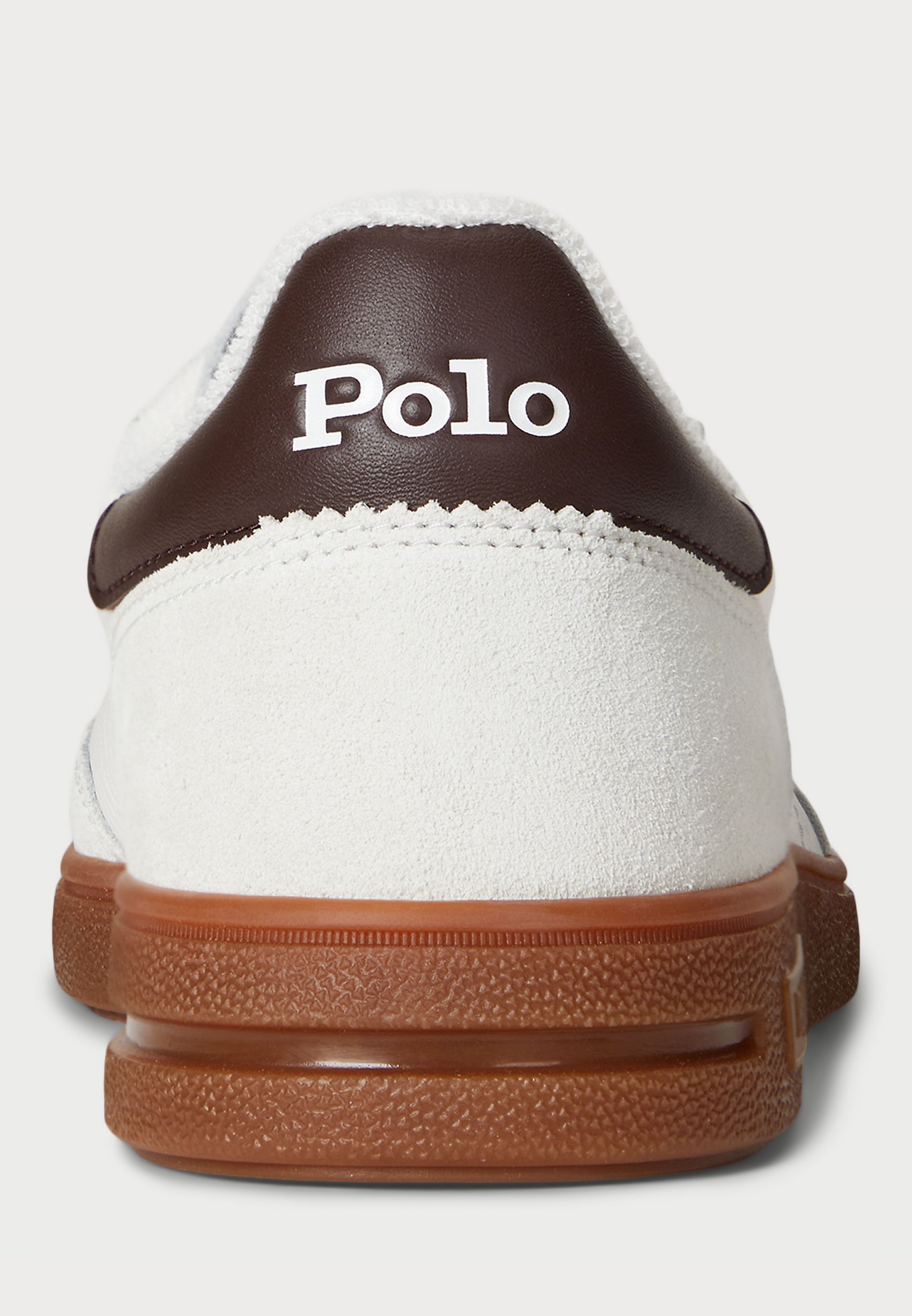 Polo Ralph Lauren BEDFORD KOŽNE I BRUŠENE TENISICE UNISEX - Tenisice - prljavobijele/tamnosmeđe