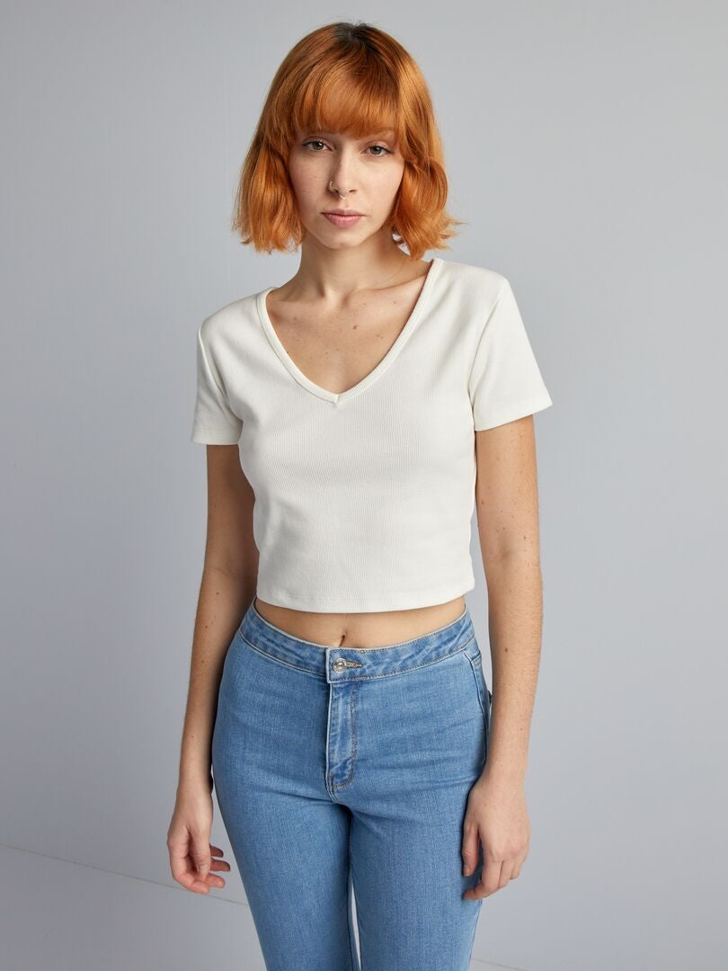 Crop top - Wit