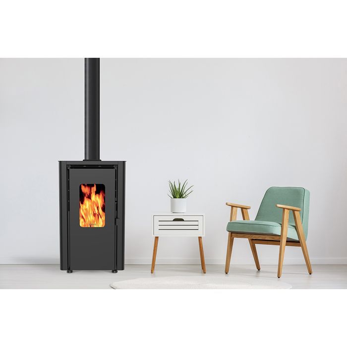 Supra Poêle à granulés de bois 6.1kw noir - orphee 6 noir