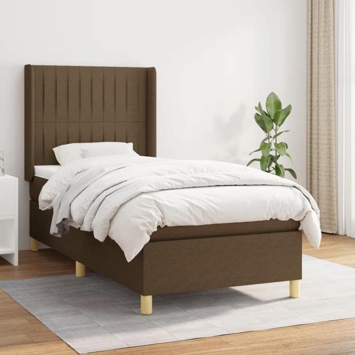 Rete a doghe con materasso - Maison Exclusive - 80x200 cm - Marrone scuro - Massimo relax