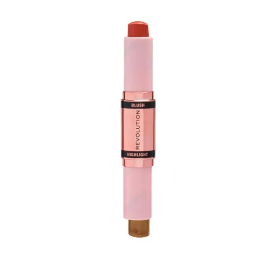 Revolution Blush & Highlight Stick róż i rozświetlacz w sztyfcie Coral Dew 4,3g