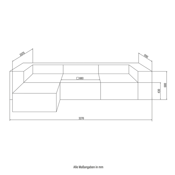 Modular Καναπές VERONA, L, hellgrau