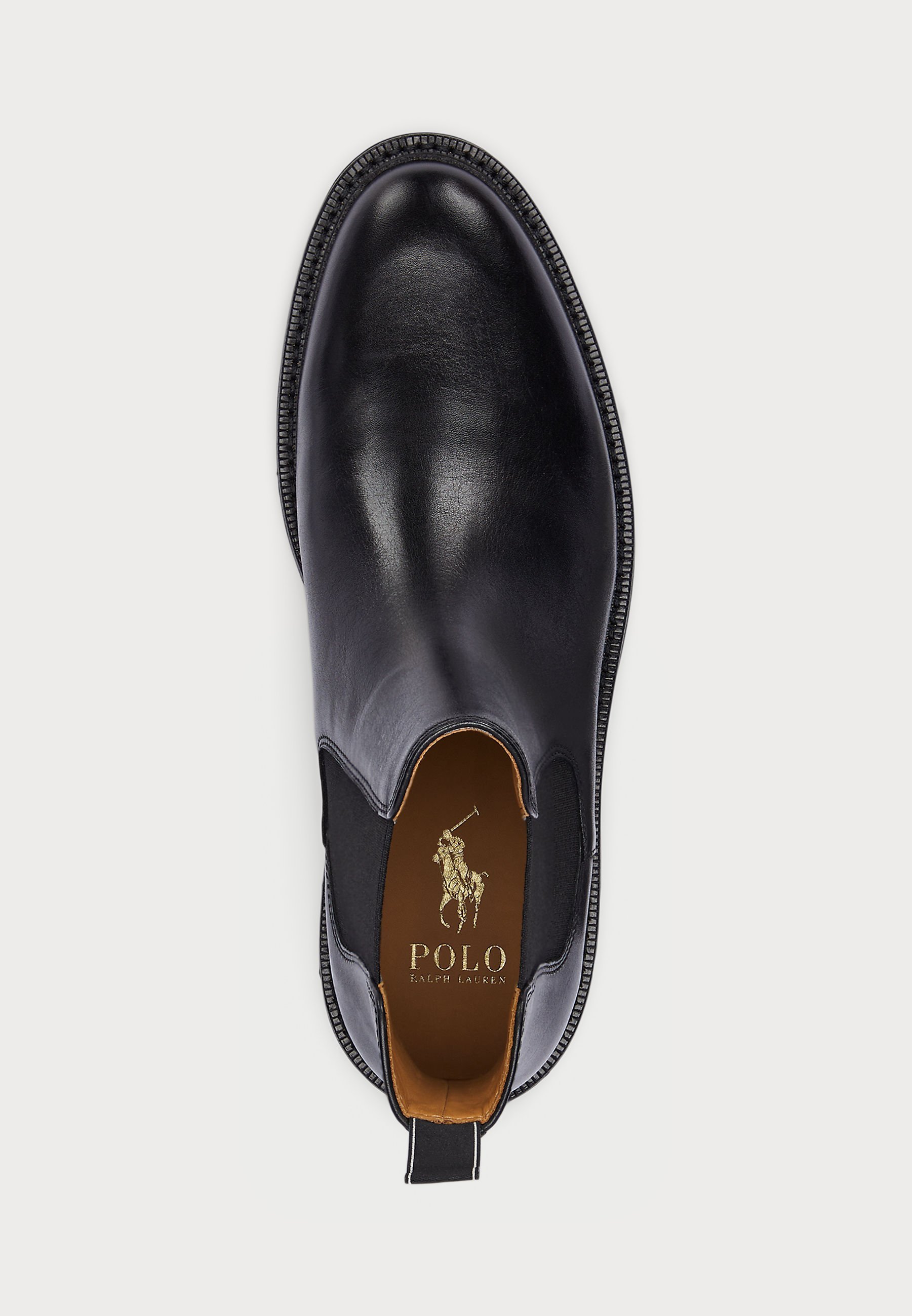 Polo Ralph Lauren ASHER Chelsea Boots aus Leder – Klassische Stiefeletten – Schwarz