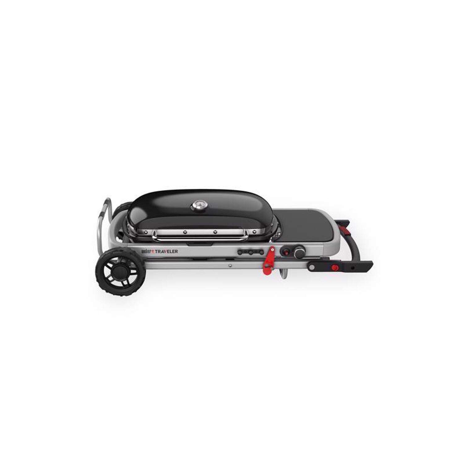 Weber Traveler 1 polttimen nestemäinen propaani kannettava grilli musta