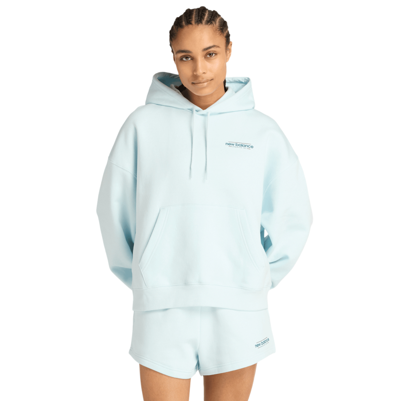 New Balance Újragondolt Fleece Túlméretezett Kapucnis Pulóver