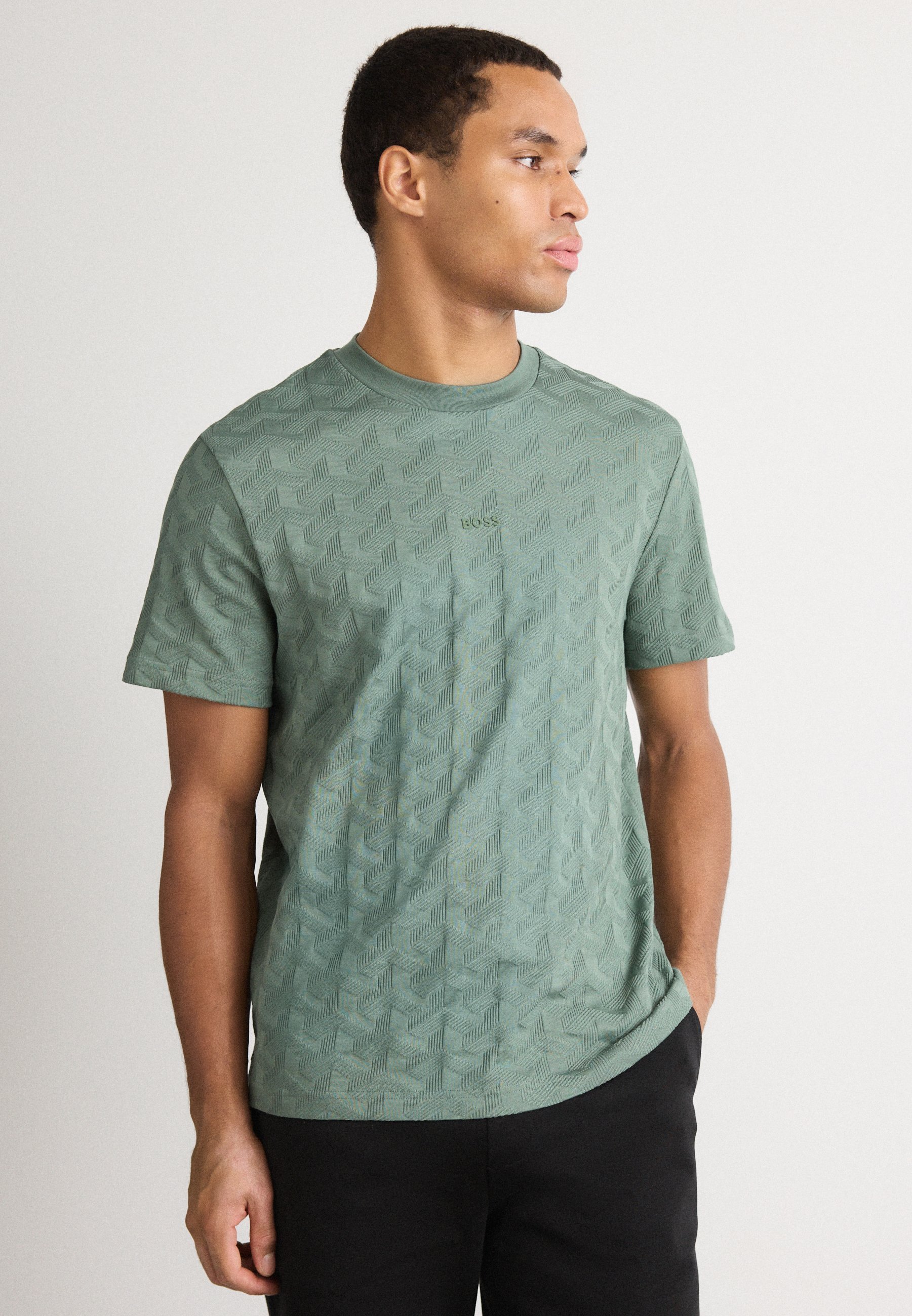 T-shirt basique BOSS MIRROR ARTWORK - vert clair