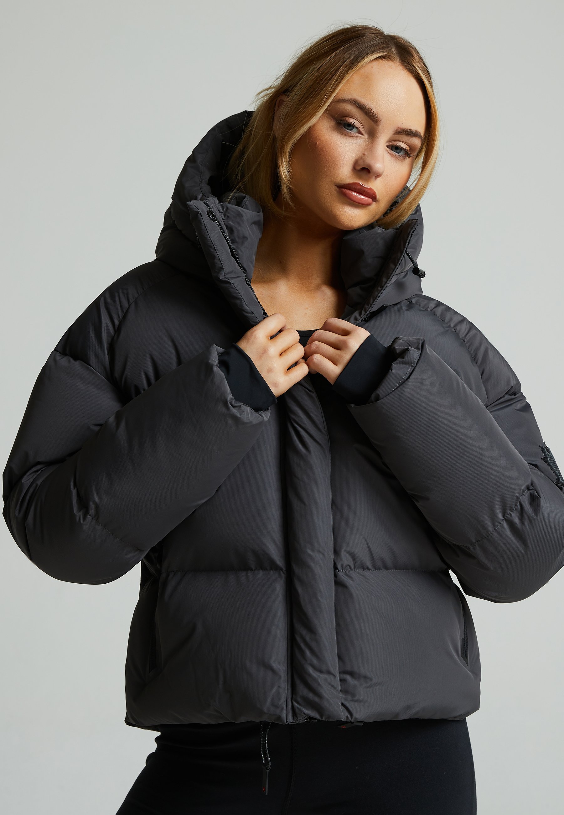 Zavetti Canada RIVERA TECH SHORT PUFFER JACKET - Winterjas - asfalt