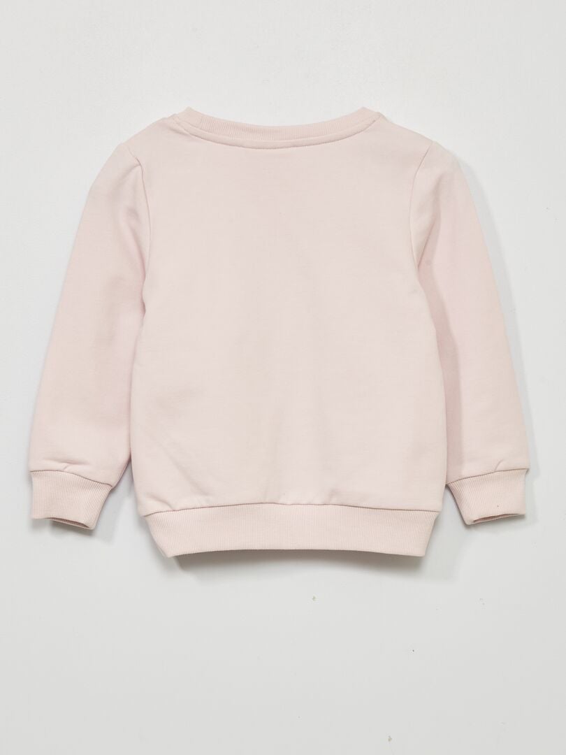 Bluza pluszowa z aplikacjami szydełkowymi - FIOLETOWA